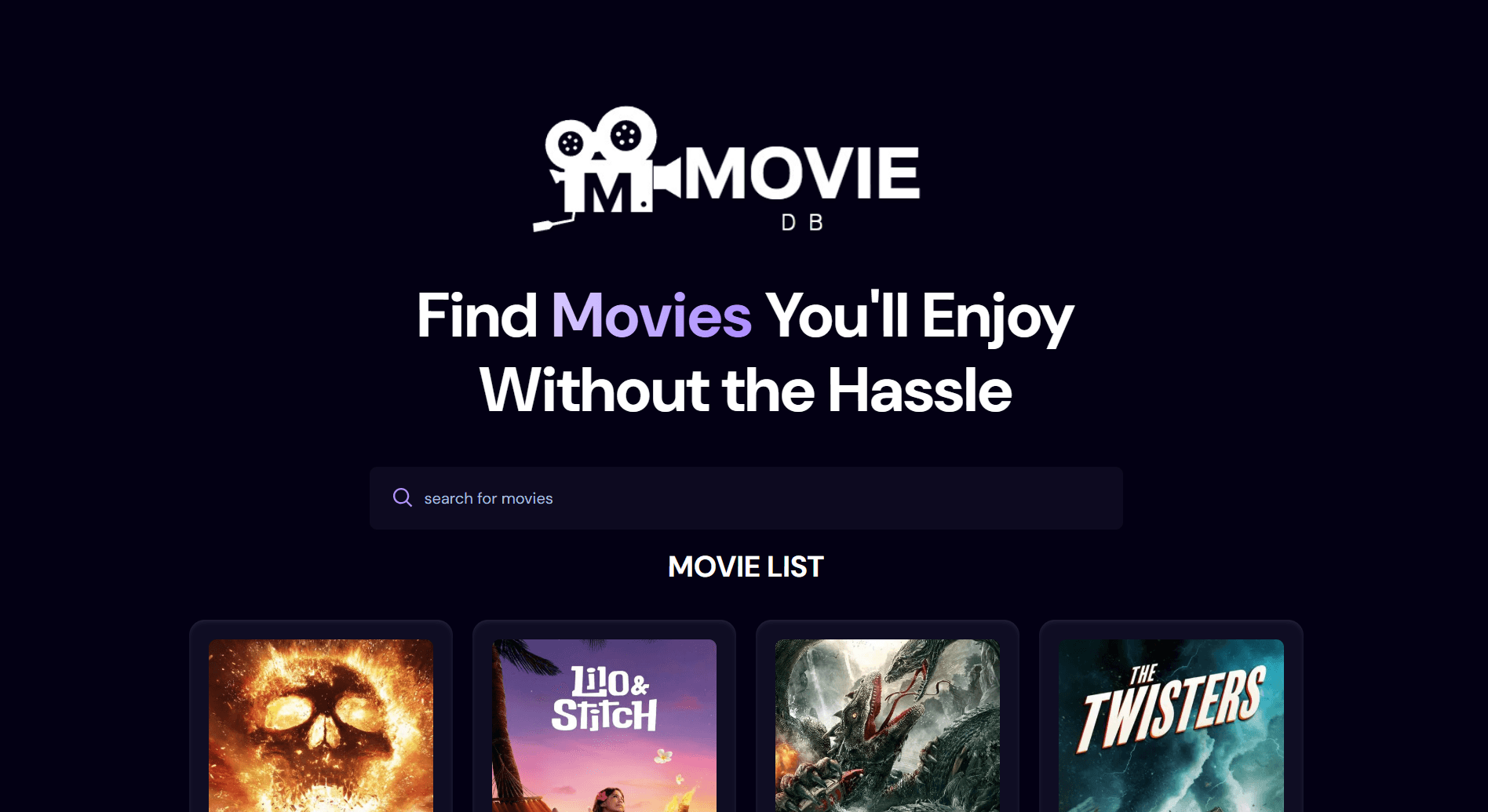 Movie DB screenshot